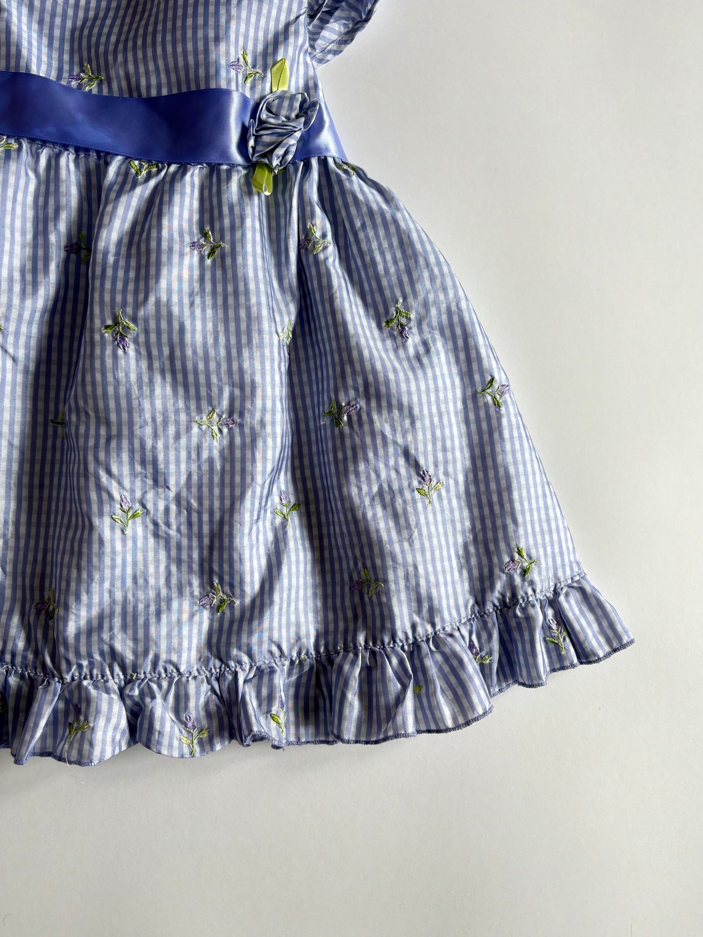Vintage Laura Ashley Lilac Gingham Dress Size 12 months