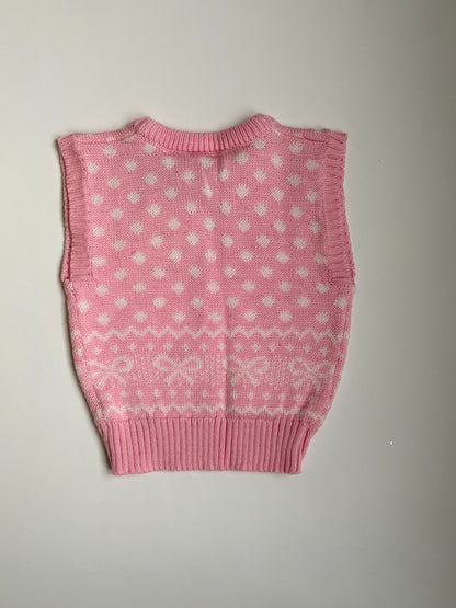 Vintage 80s JG Hook Bow Sweater Vest Size 3T