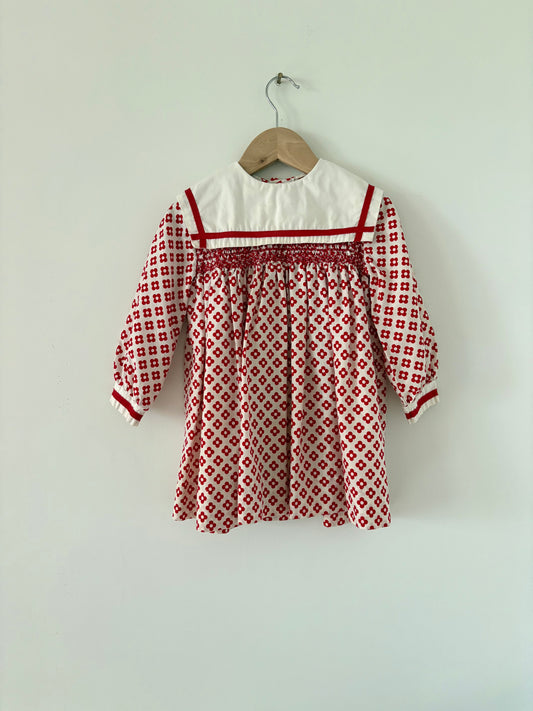 Vintage 60s/70s Polly Flinders Smocked Dress Size 4T