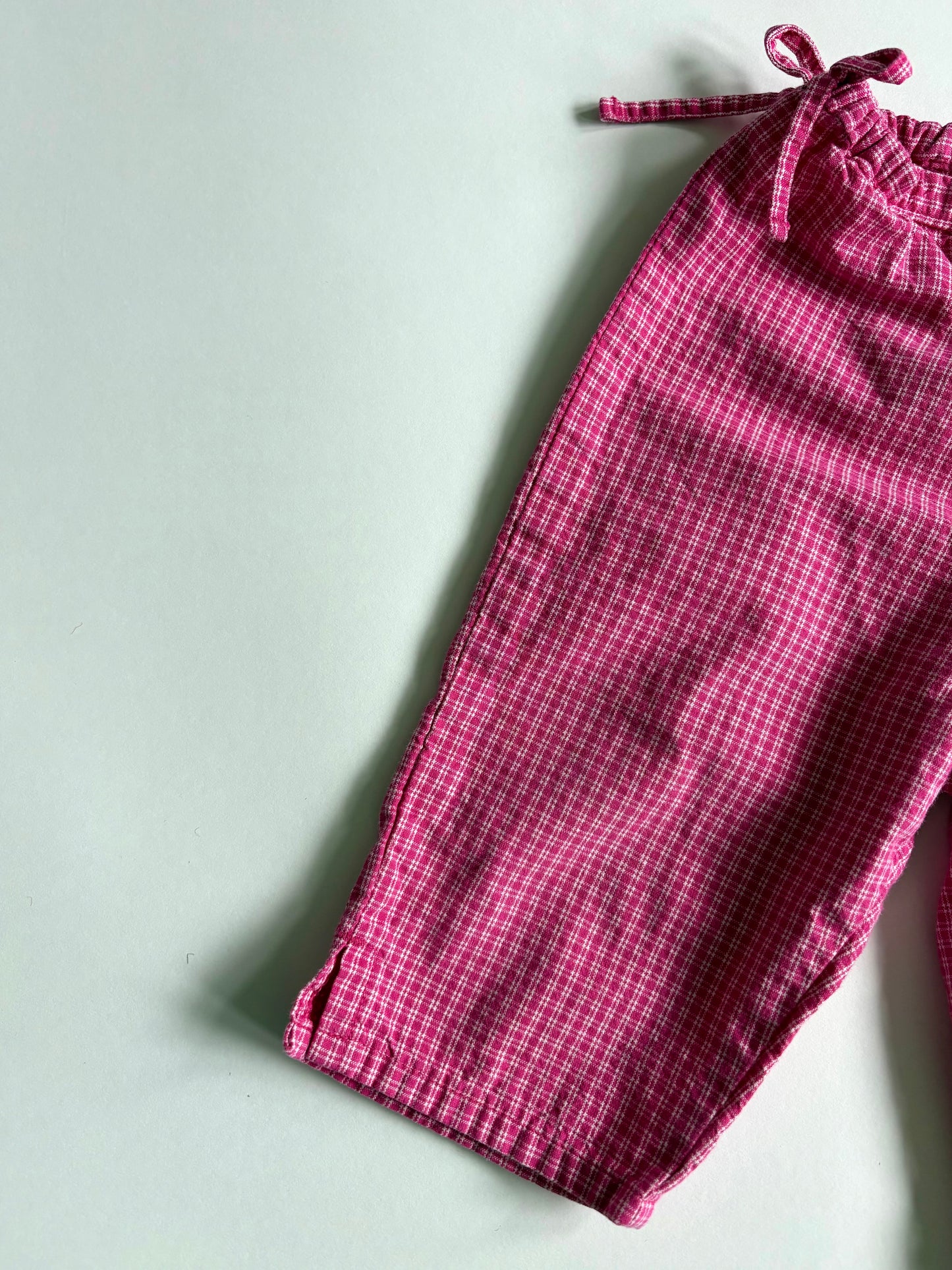Vintage 90s Baby B’gosh Pink Windowpane Pedal Pushers Size 18 months