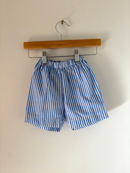 Hand-sewn Upcycled Stripe Shorts Size 18-24 months