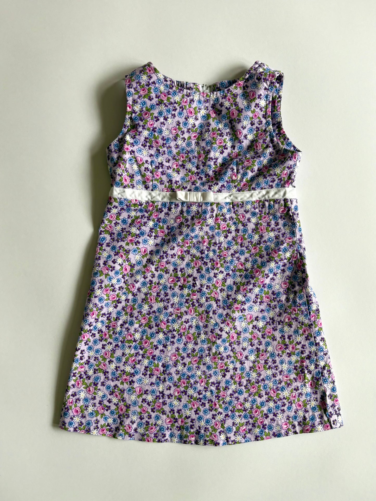 Vintage 90s Lavender Floral Dress Size 3T