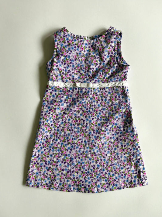 Vintage 90s Lavender Floral Dress Size 3T