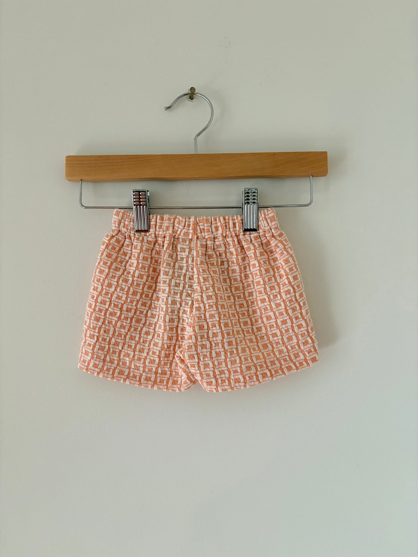 Hand-sewn Upcycled Geometric Shorts Size 9 months