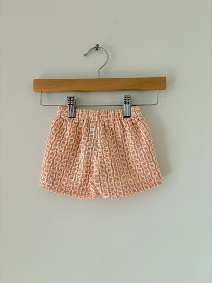 Hand-sewn Upcycled Geometric Shorts Size 9 months