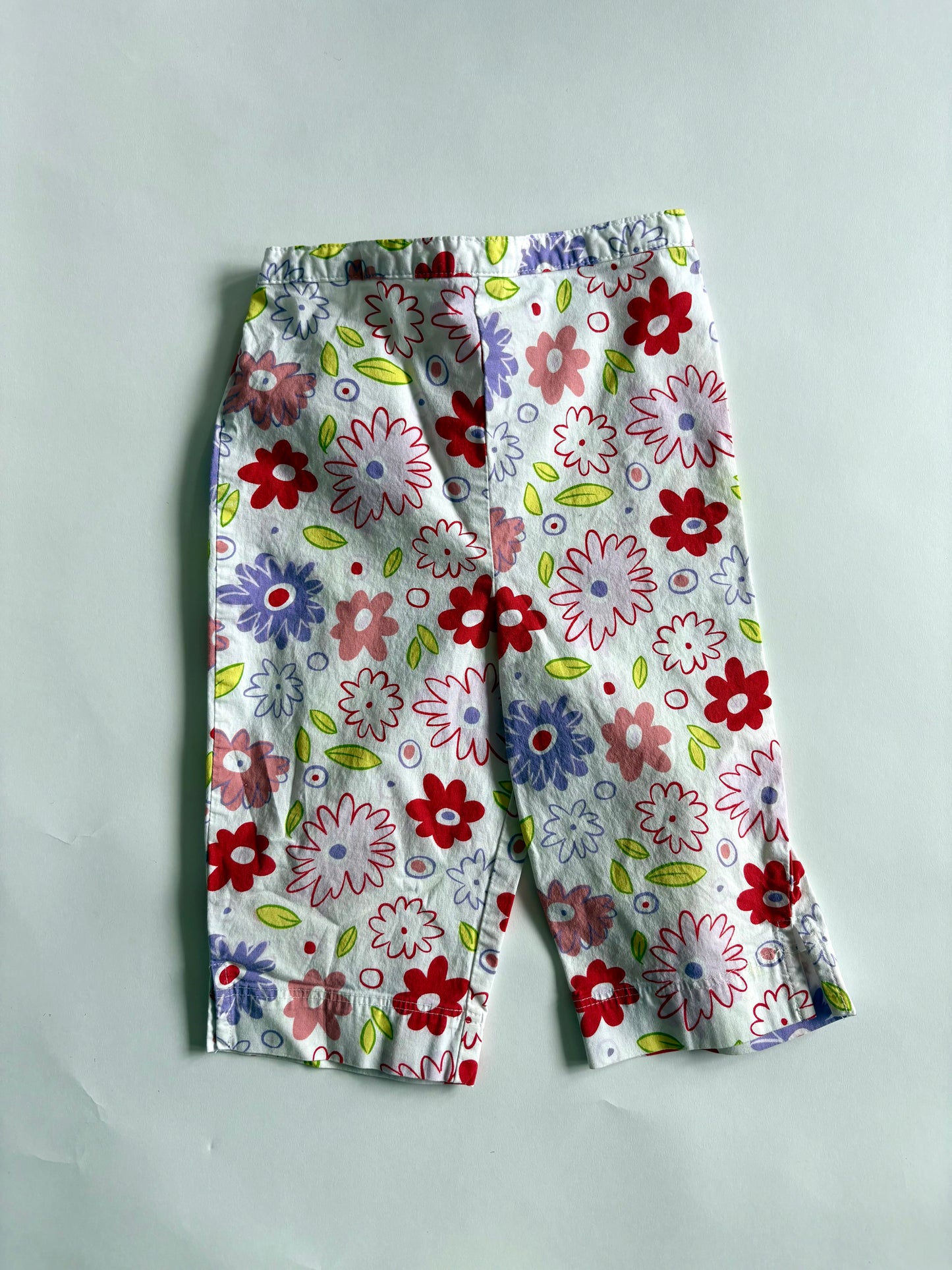 Vintage 90s Flower Pedal Pushers Size 2T