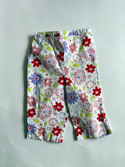 Vintage 90s Flower Pedal Pushers Size 2T