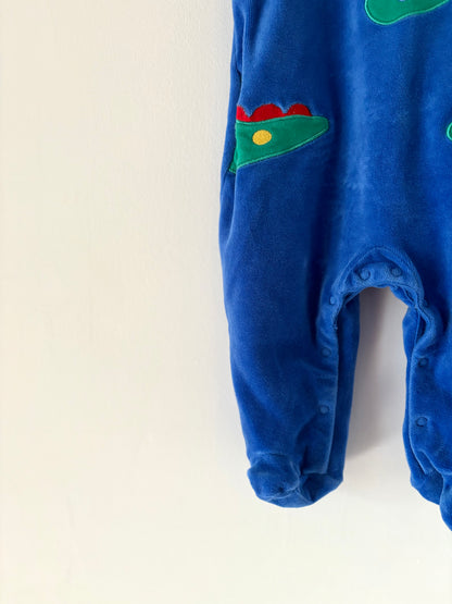 Vintage Le Top Velour Dino Romper Size 3-6 months