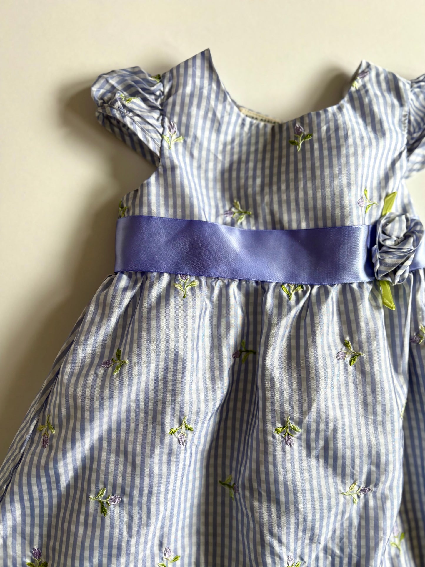 Vintage Laura Ashley Lilac Gingham Dress Size 12 months