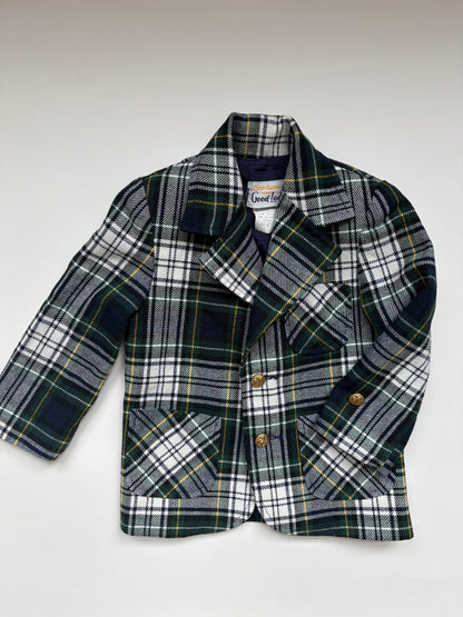 Vintage 70s Good Lad of Philadelphia Tartan Sport Coat Size 2T
