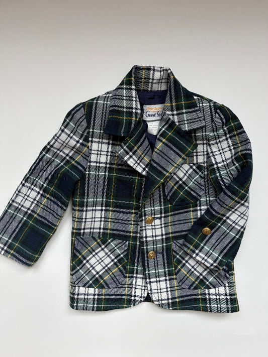 Vintage 70s Good Lad of Philadelphia Tartan Sport Coat Size 2T