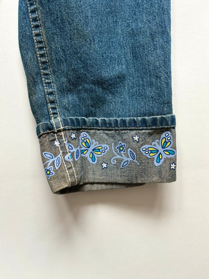 Vintage 90s Oshkosh Butterfly Cuff Denim Size 4T