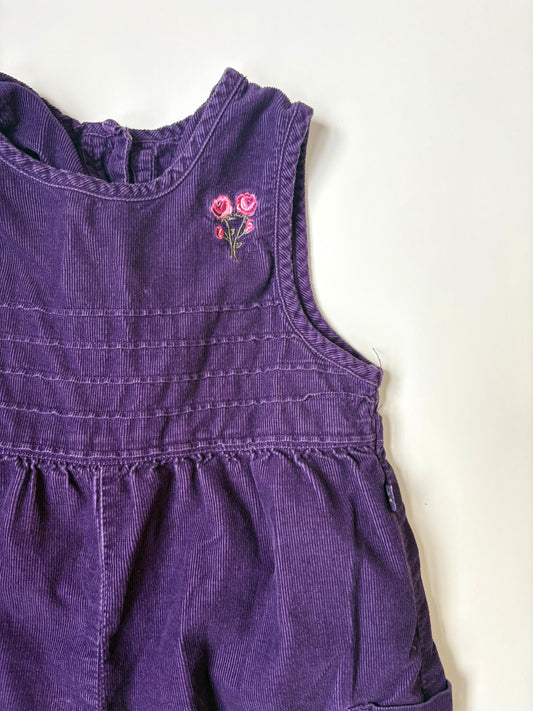 Vintage 90s McKids Embroidered Corduroy Overalls Size 2T