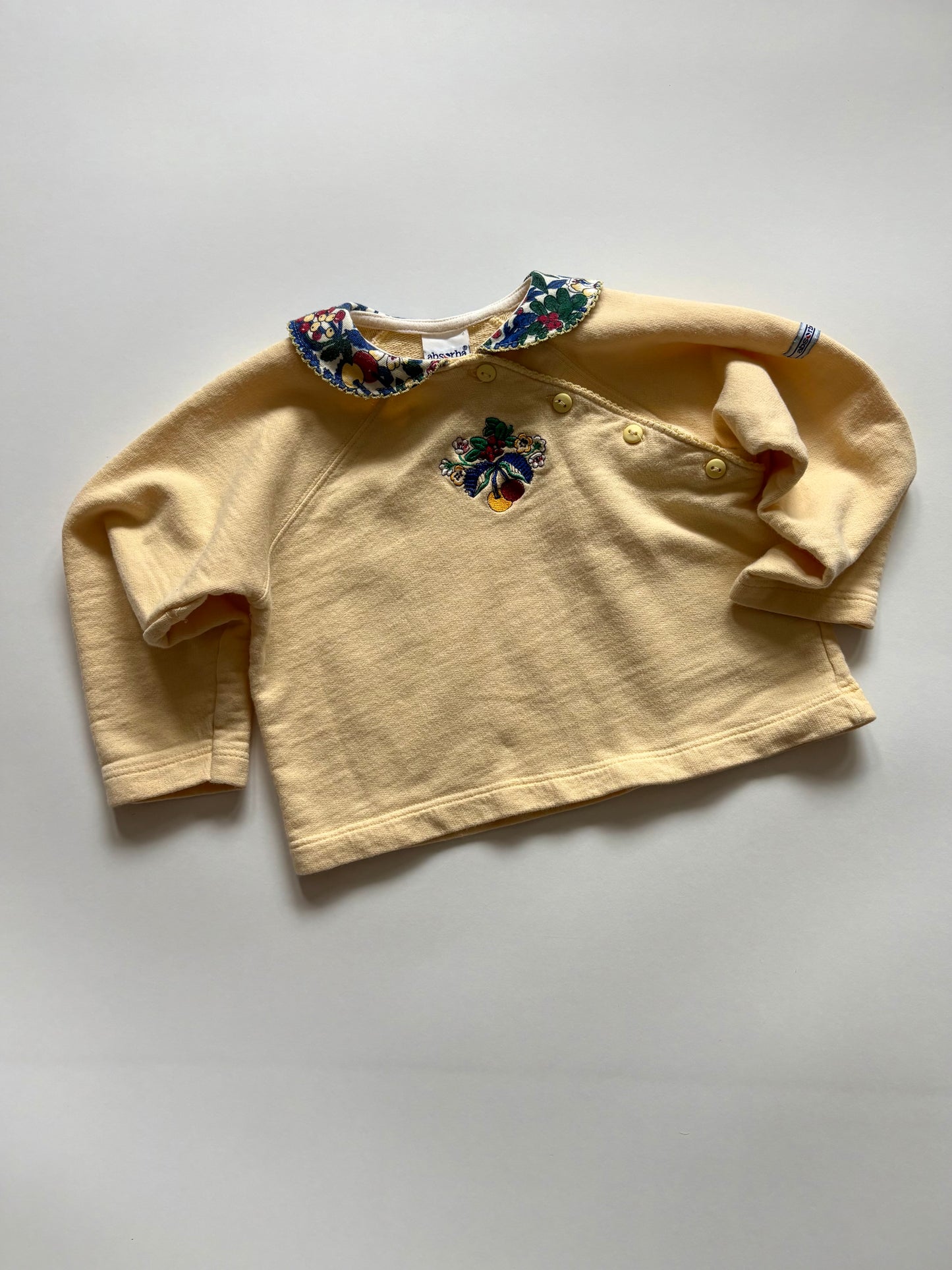 Vintage 90s Absorba Berries Embroidered Top Size 2T