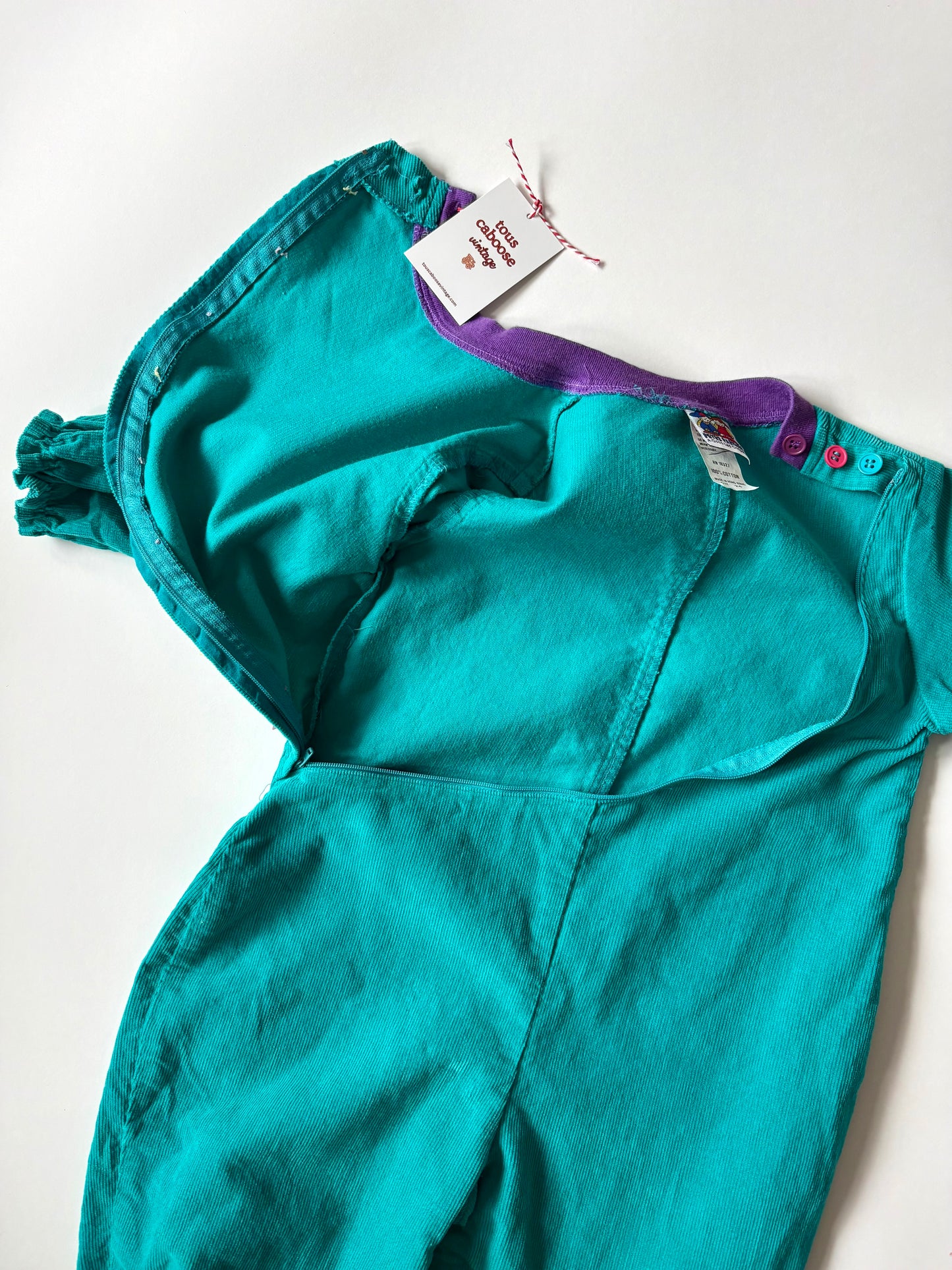 Vintage 90s Corduroy Romper Size 2T