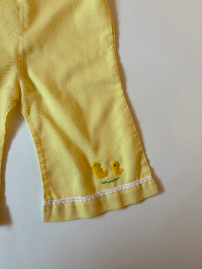 Vintage 60s/70s Chick Appliqué Set Size 2T