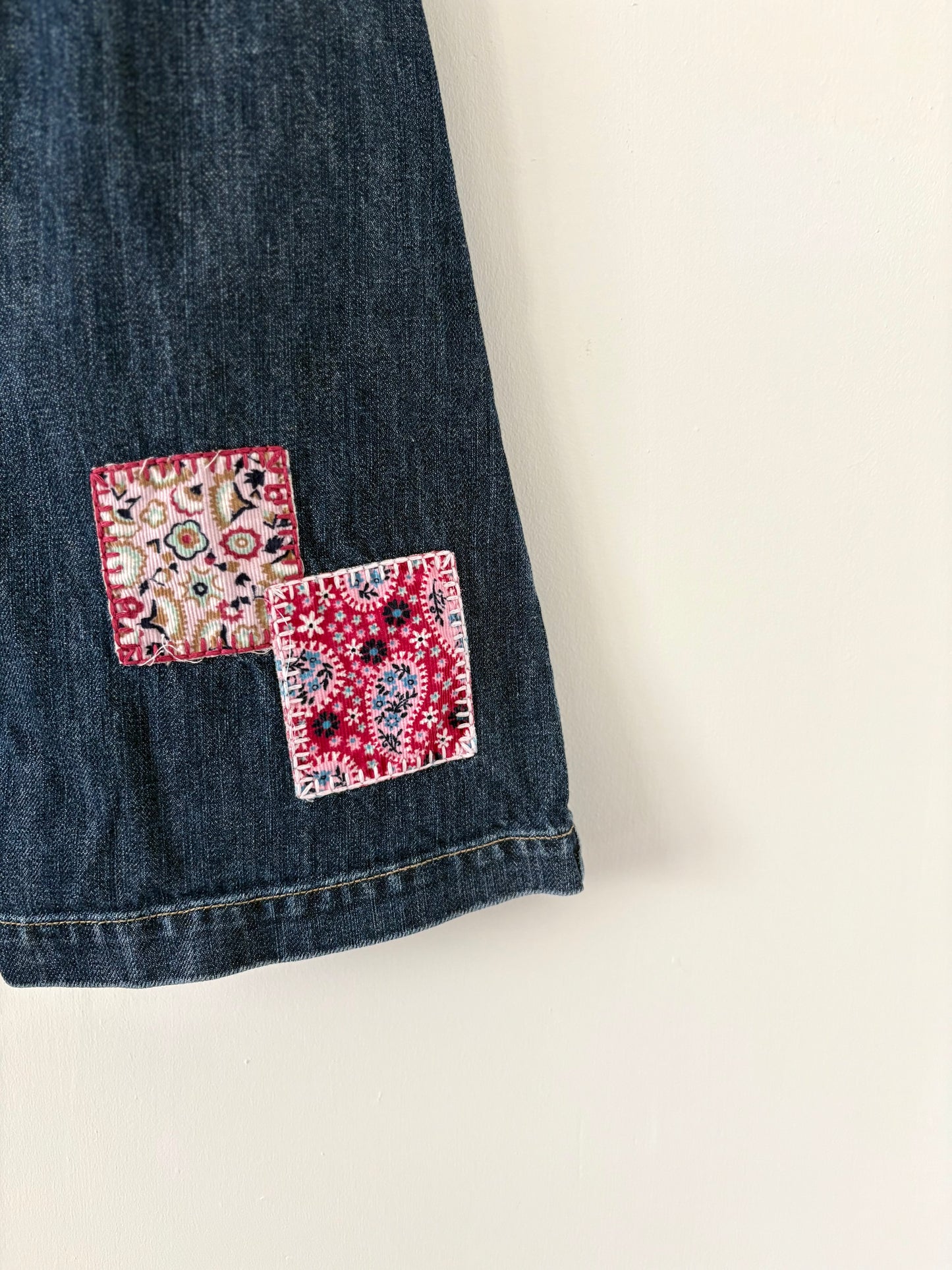 Vintage 00s Gap Denim Patch Dress Size 3T