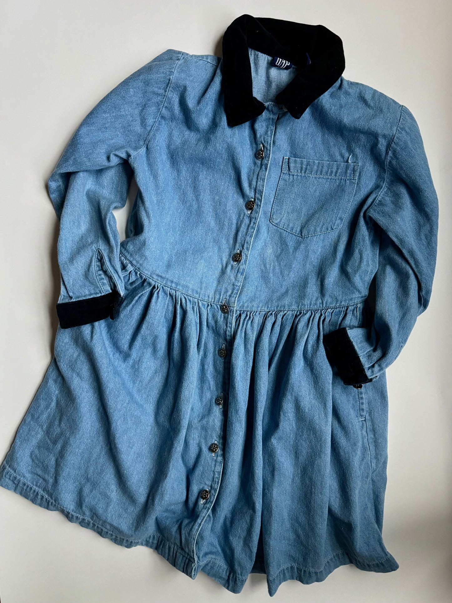 Vintage 90s Gap Velvet Collar Dress Size 5/6