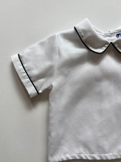 Vintage 80s Carriage Boutique Piped Collar Top Size 6-12 months