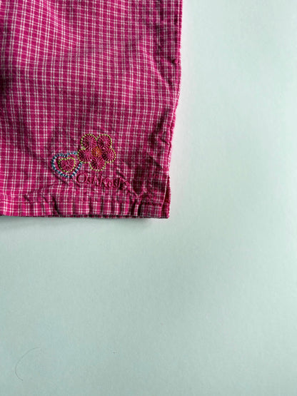 Vintage 90s Baby B’gosh Pink Windowpane Pedal Pushers Size 18 months