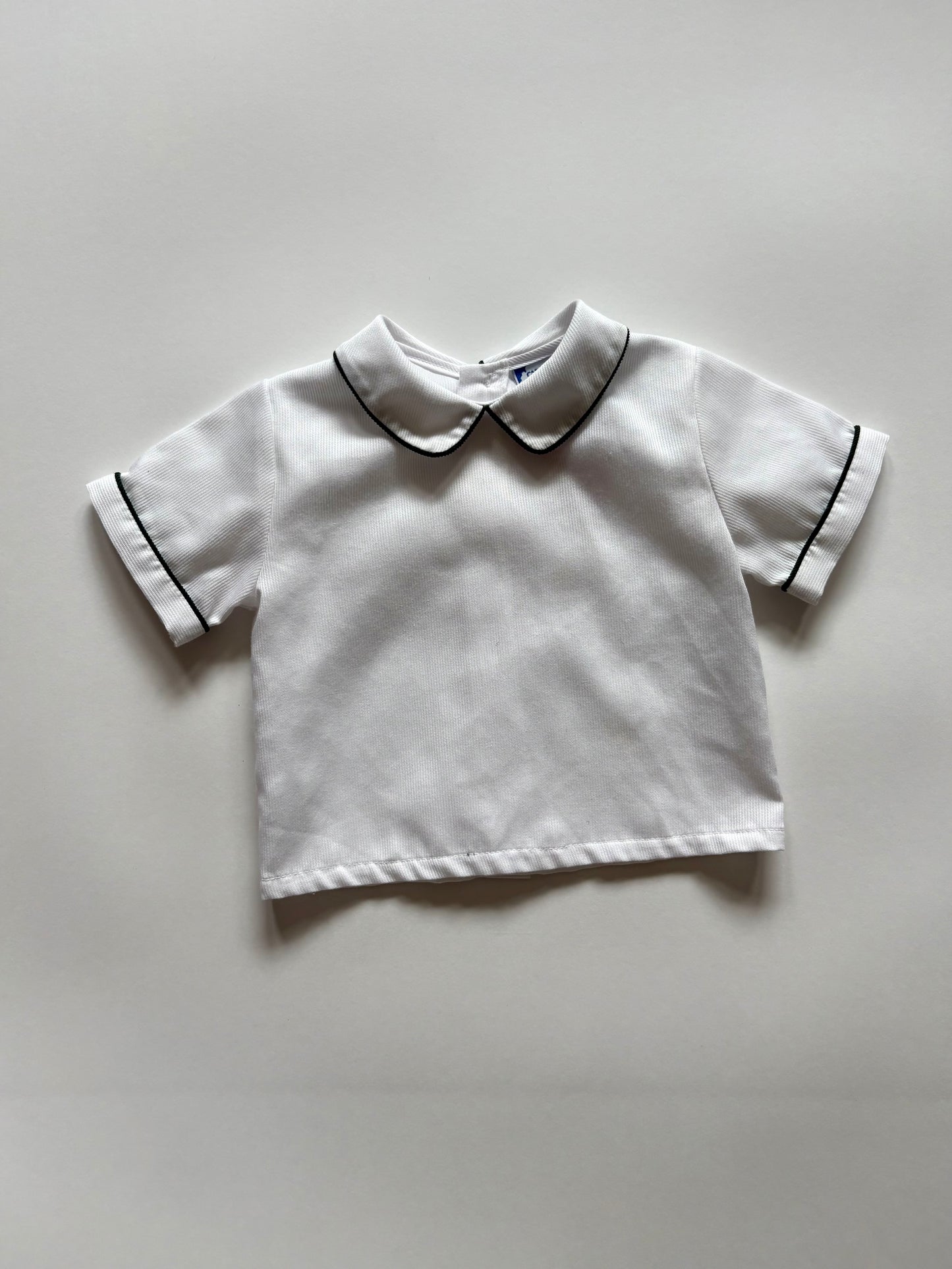 Vintage 80s Carriage Boutique Piped Collar Top Size 6-12 months