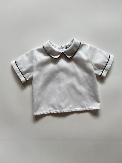 Vintage 80s Carriage Boutique Piped Collar Top Size 6-12 months