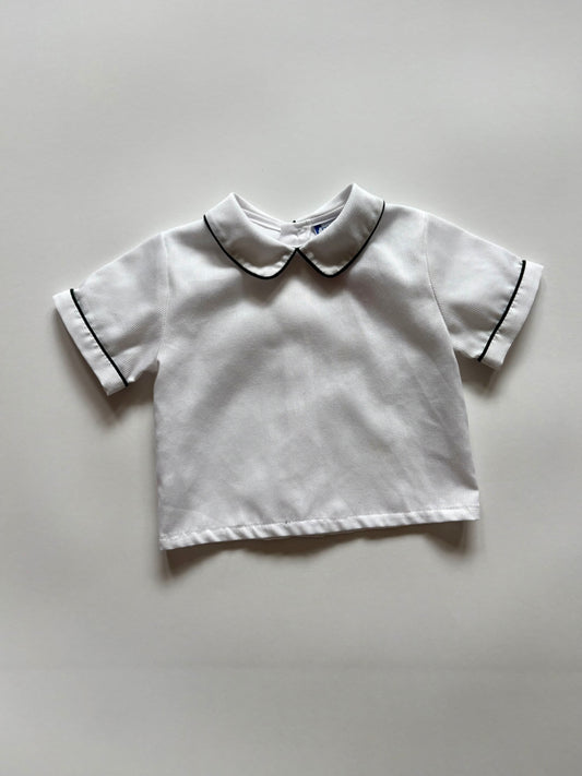 Vintage 80s Carriage Boutique Piped Collar Top Size 6-12 months