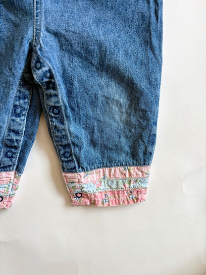 Vintage Y2K Oshkosh Ribbon Cuff Overalls Size 18 months