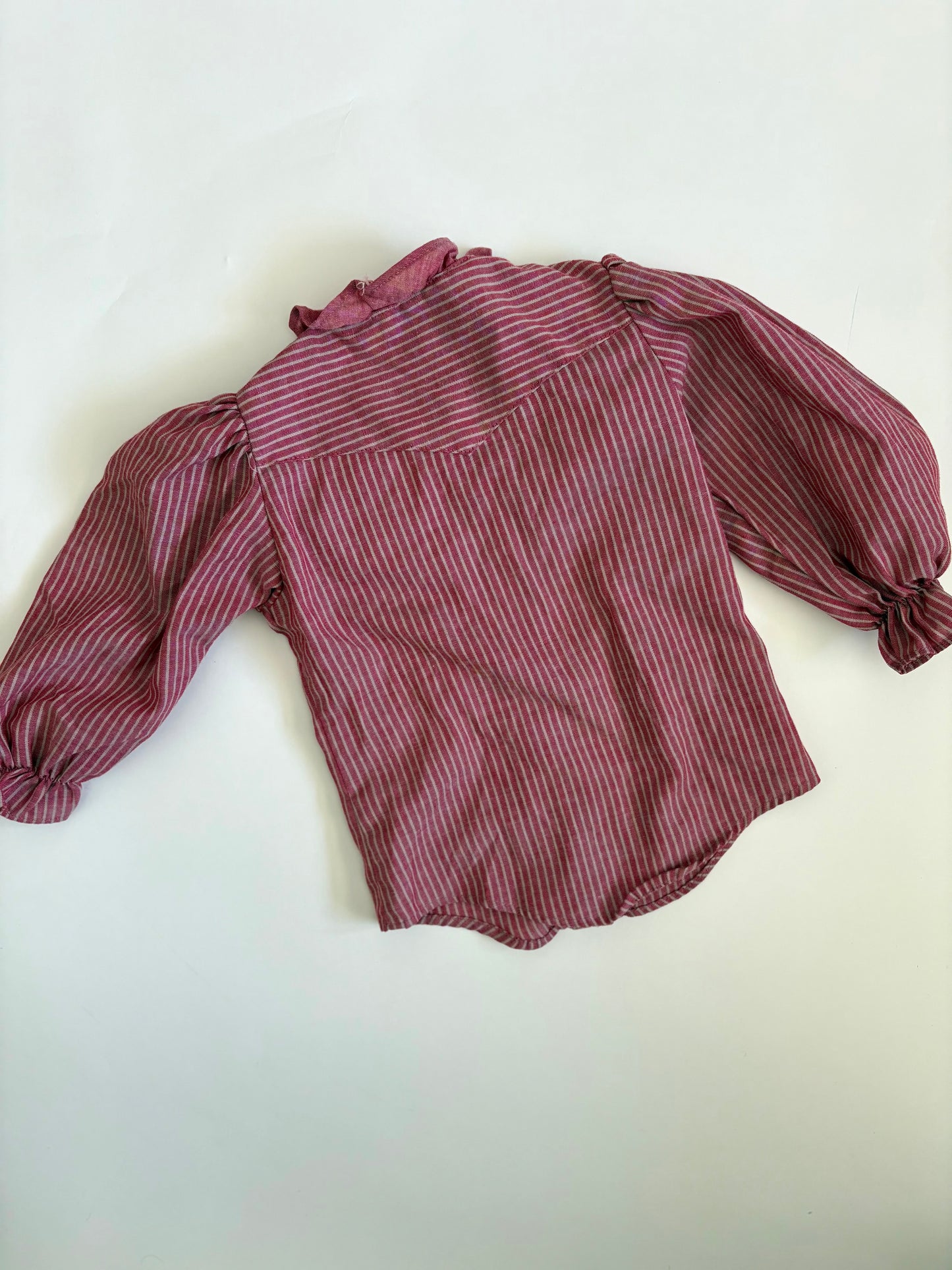 Vintage 80s Western Puff Sleeve Blouse Size 18 months