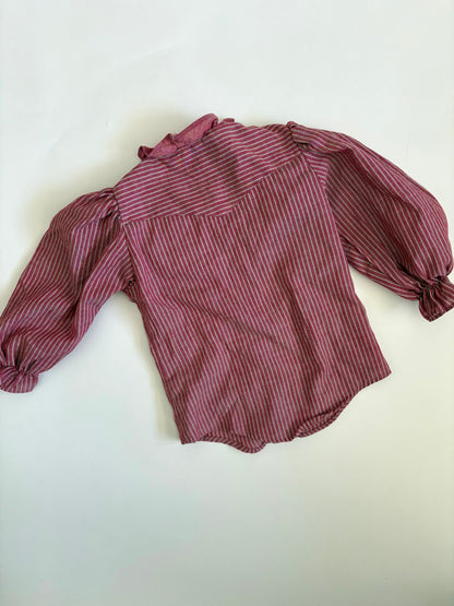 Vintage 80s Western Puff Sleeve Blouse Size 18 months