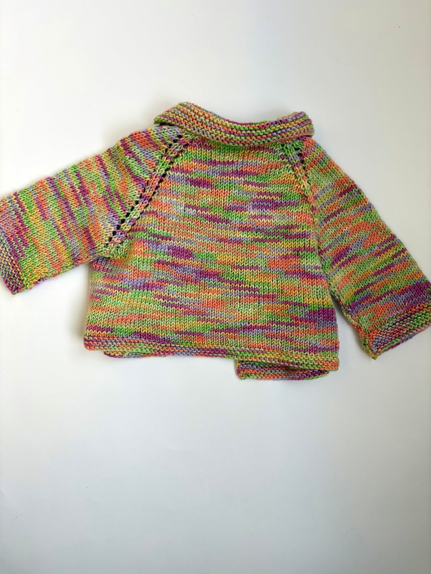 Hand-knit Heart Button Cardigan Size 2T