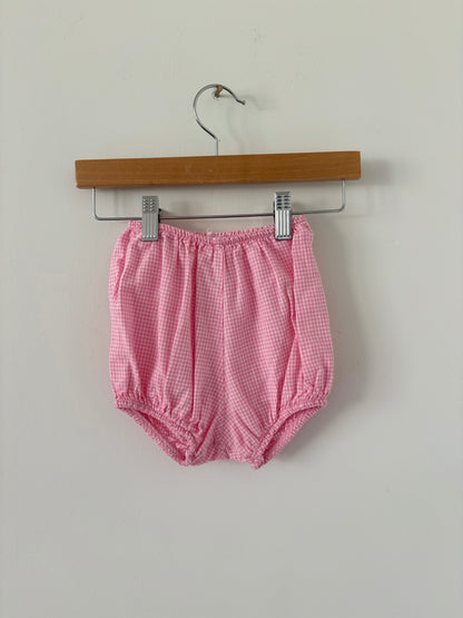 Vintage Sylvia Whyte School Bus Appliqué Pink Gingham Set Size 2T