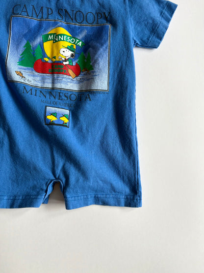 Vintage 90s Camp Snoopy Mall of America Romper Size 6 months