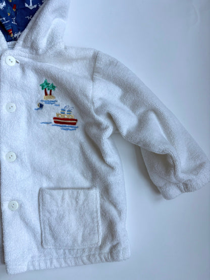 Vintage Little Me Summer Holidays Terrycloth Hoodie Size 18 months