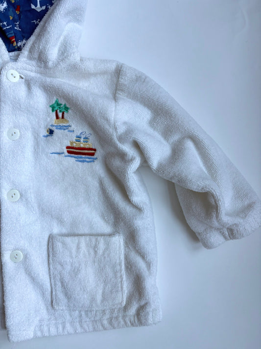 Vintage Little Me Summer Holidays Terrycloth Hoodie Size 18 months