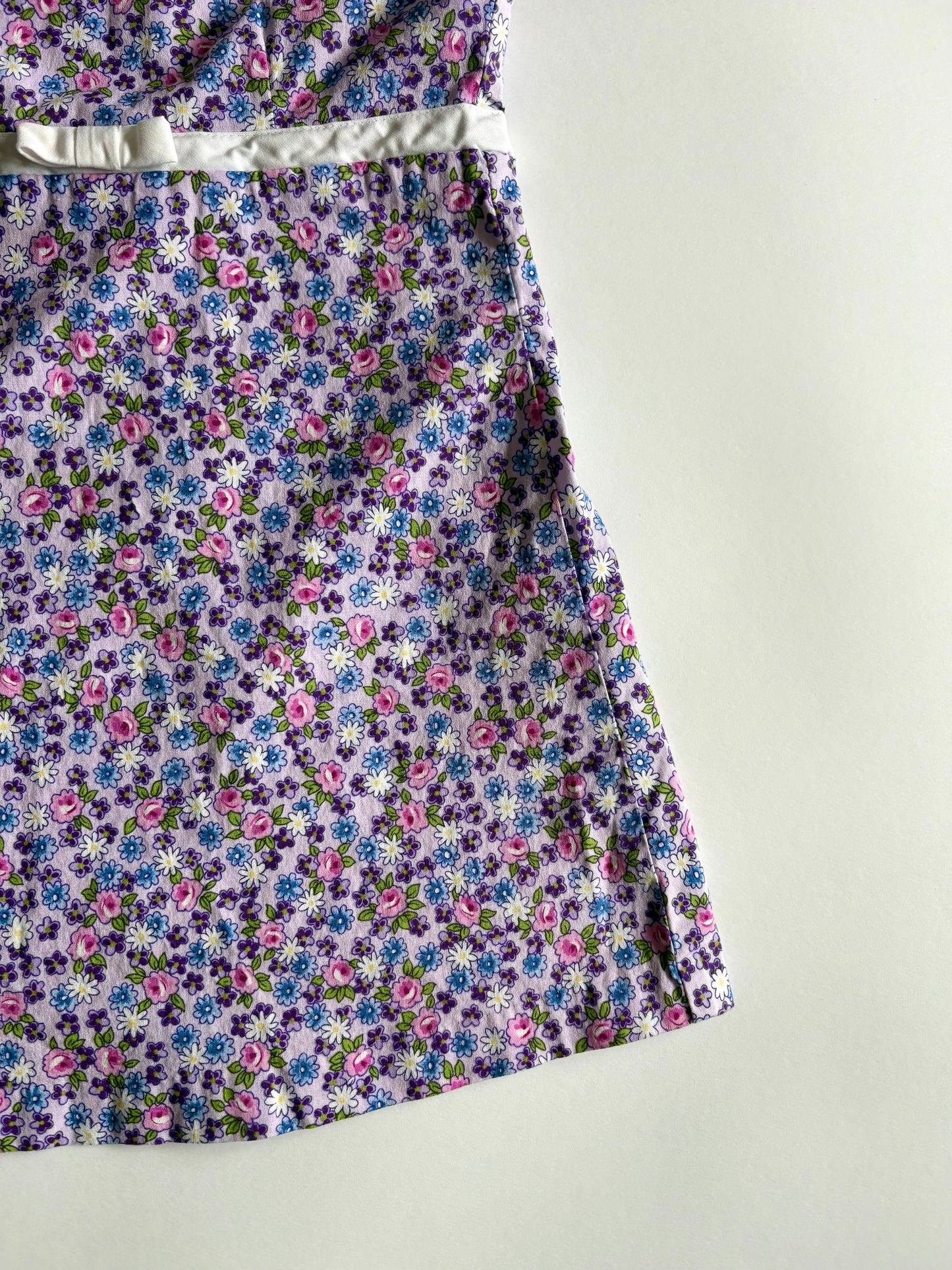 Vintage 90s Lavender Floral Dress Size 3T