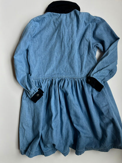 Vintage 90s Gap Velvet Collar Dress Size 5/6