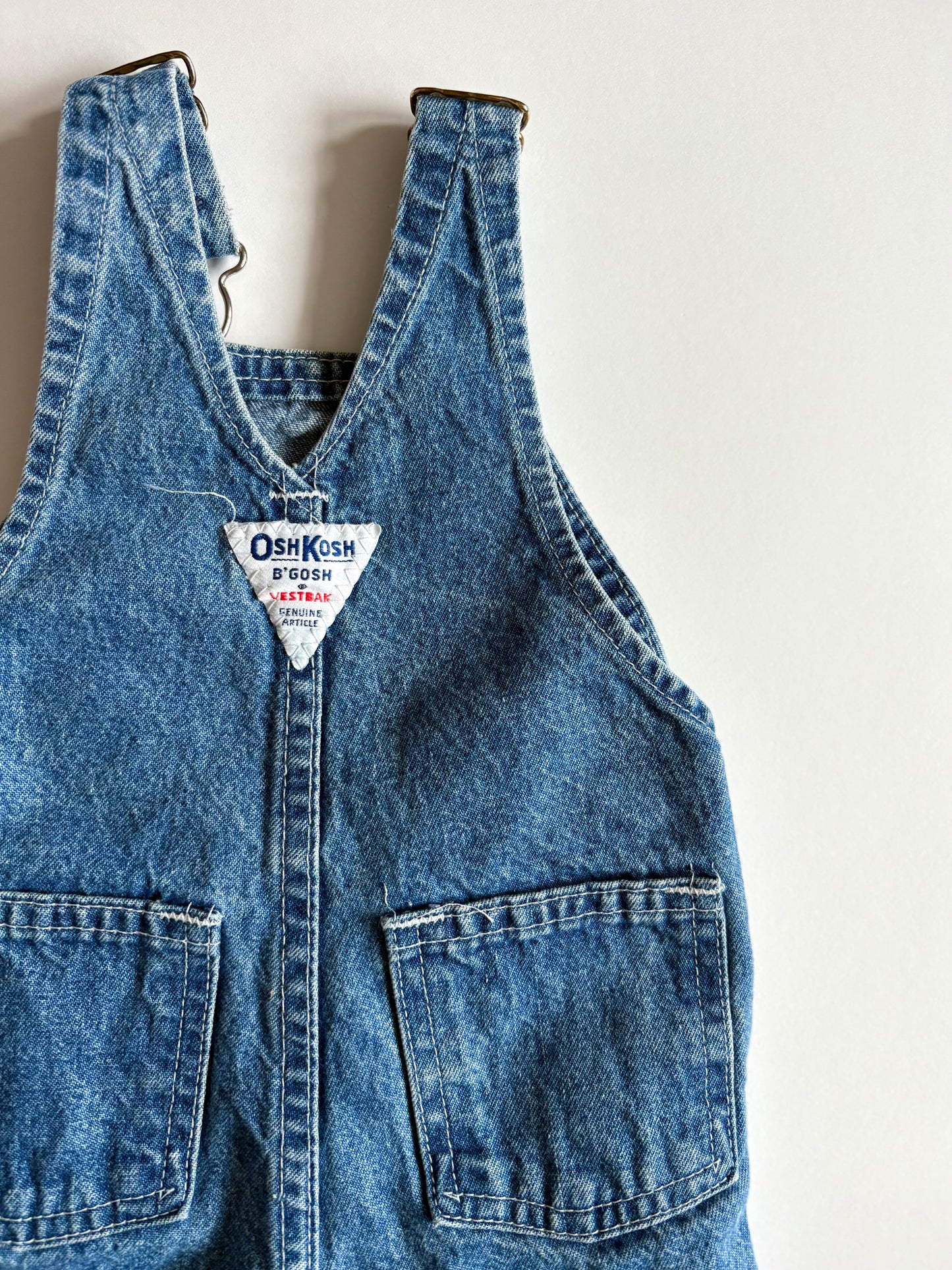 Vintage 90s Oshkosh Denim Overalls Size 3-6 months