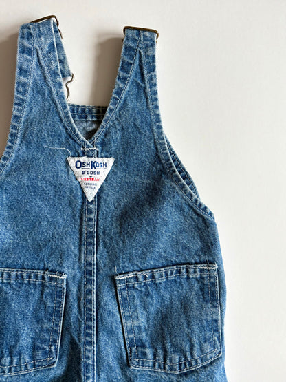 Vintage 90s Oshkosh Denim Overalls Size 3-6 months