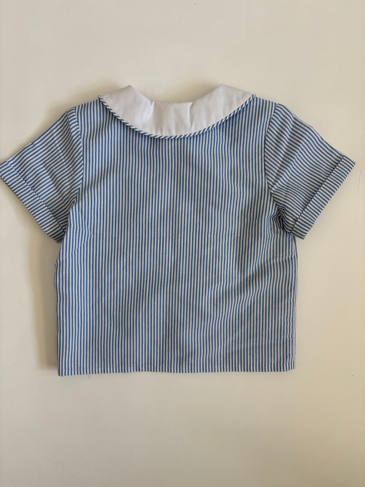 Vintage 80s Piped Collar Sailor Top Size 2T