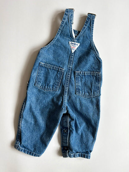 Vintage 90s Oshkosh Denim Overalls Size 3-6 months