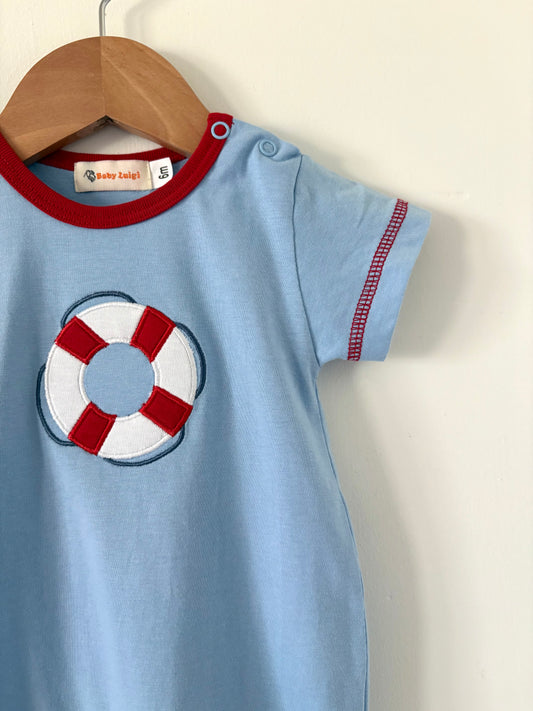 Baby Luigi Nautical Float Romper Size 6 months - NEW WITH TAGS