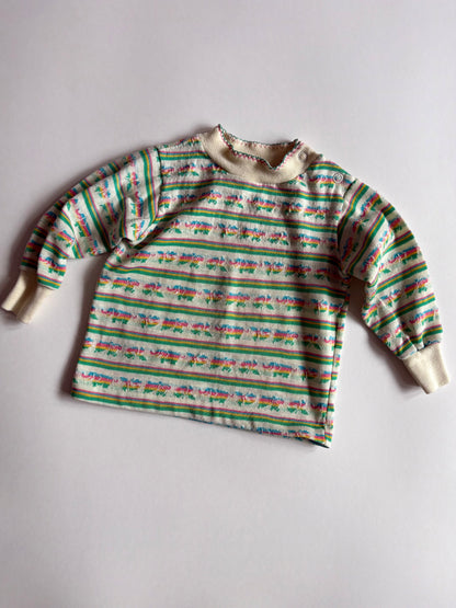 Vintage Rainbow Elephants Top Size 6-12 months