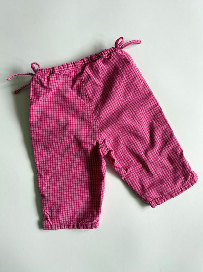 Vintage 90s Baby B’gosh Pink Windowpane Pedal Pushers Size 18 months