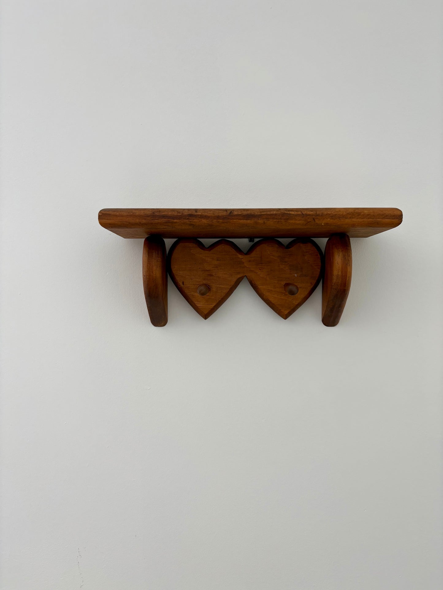 Vintage Wooden Heart Shelf