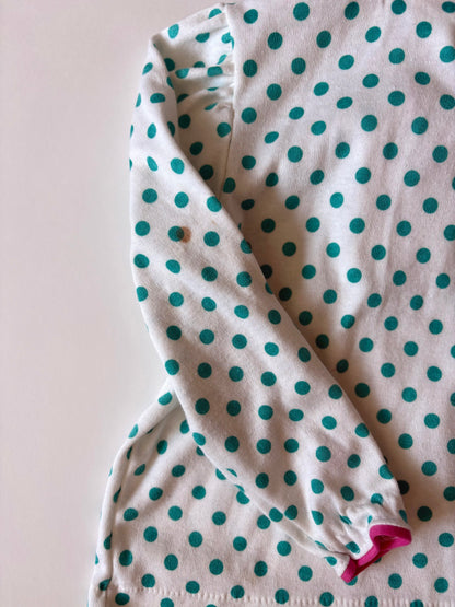 Vintage 80s Oshkosh Polkadot Blouse Size 18 months