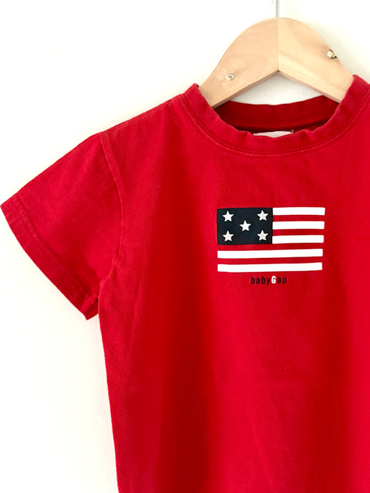Vintage 00s Baby Gap Boxy USA Tee Size 2T