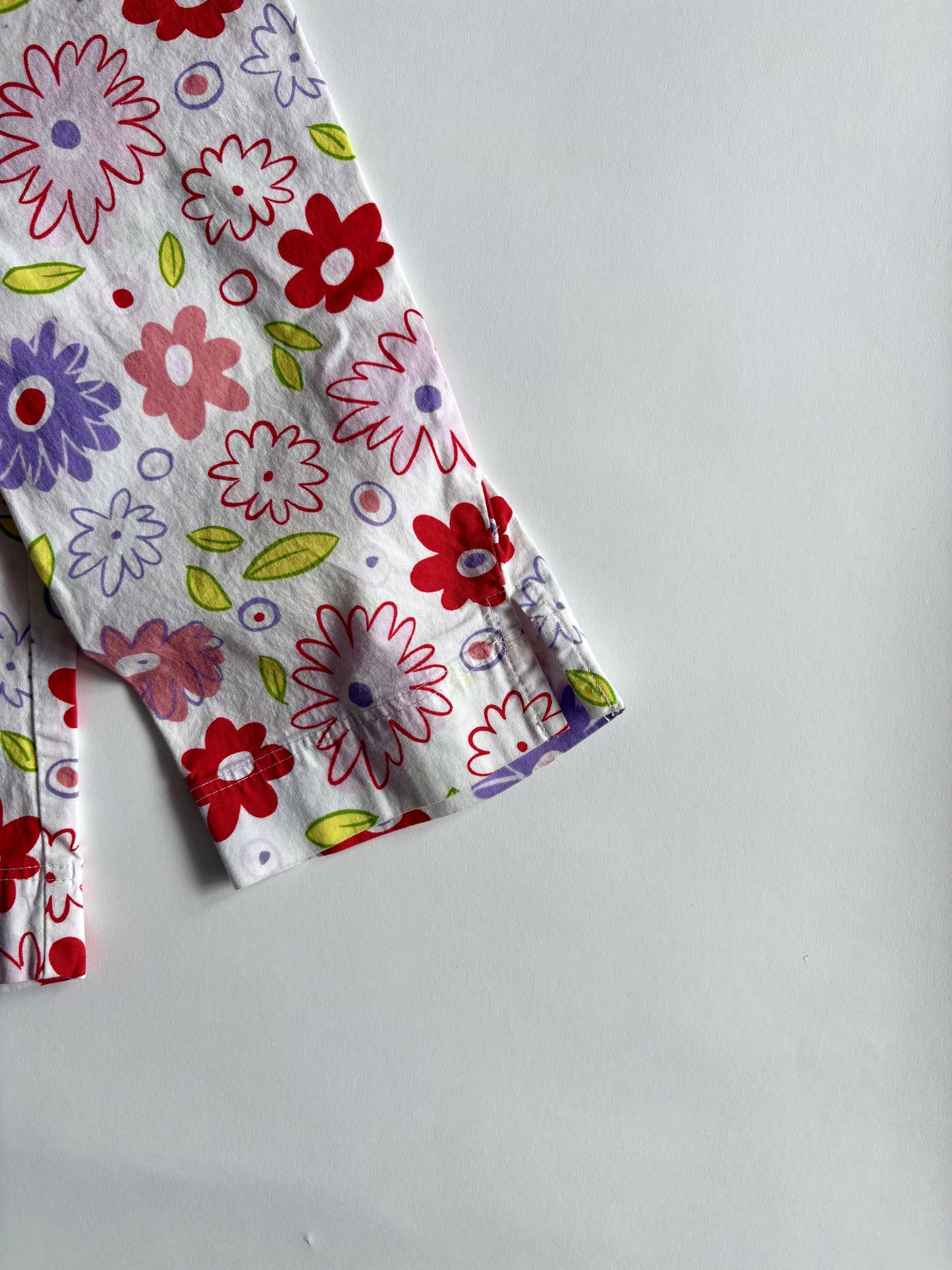 Vintage 90s Flower Pedal Pushers Size 2T
