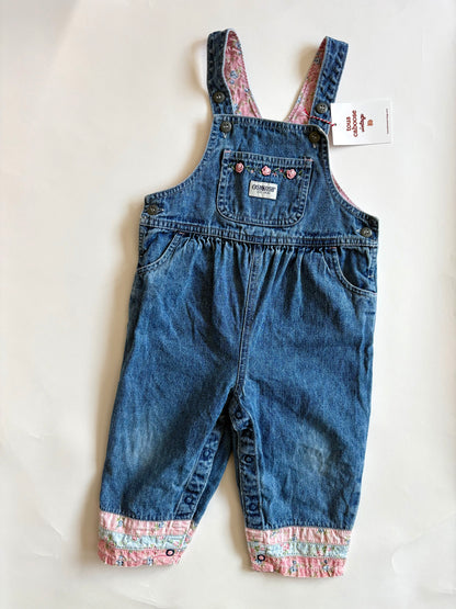 Vintage Y2K Oshkosh Ribbon Cuff Overalls Size 18 months