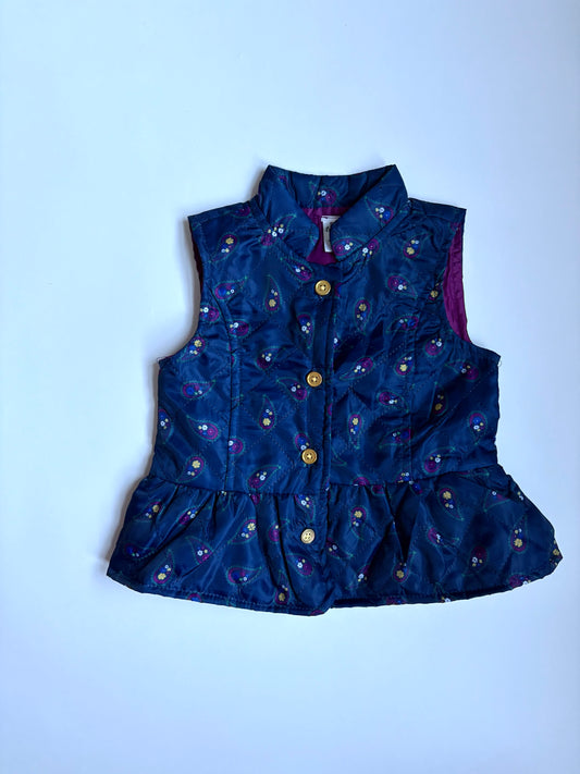 Baby Essentials Paisley Quilted Vest Size 2T - NEW WITH TAGS